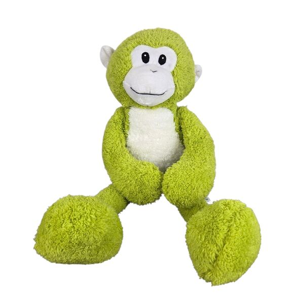 Set of 2 Pier 1 Imports Green Monkey Max Plush Ape Gorilla 21" & 10" - Picture 8 of 15